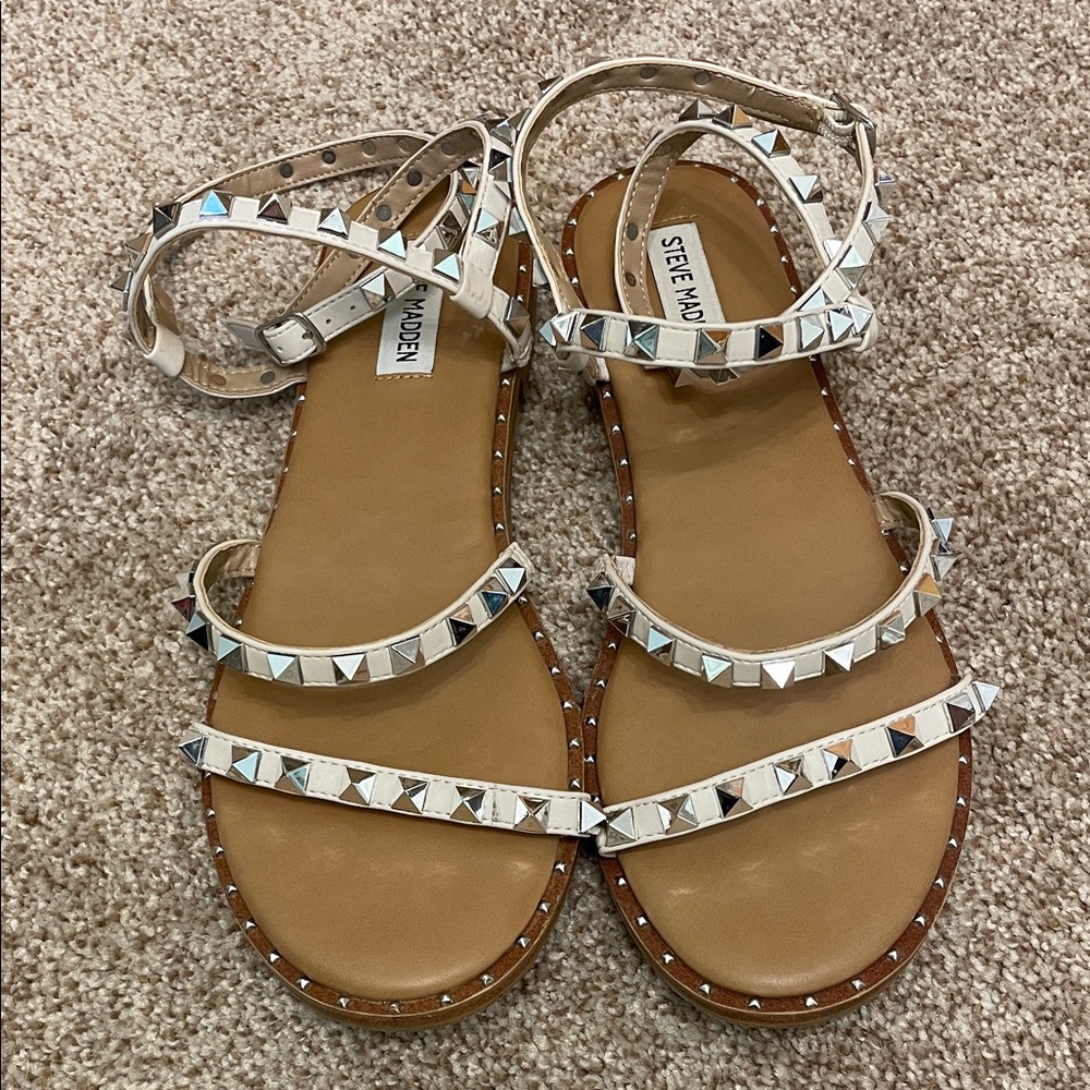 Steve Madden Women’s Tan Studded Sandals
